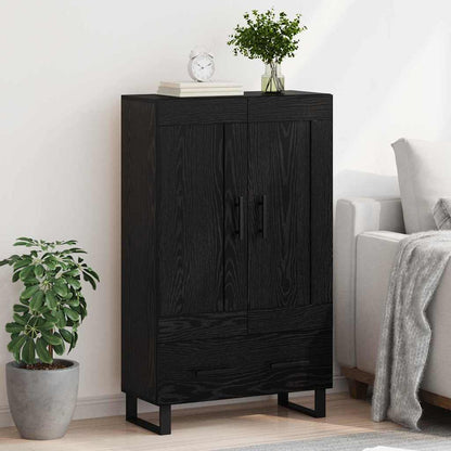 Highboard Black Oak 69.5 x 31 x 115 cm Engineered Wood