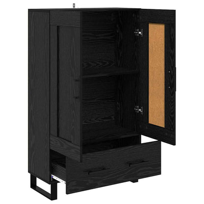 Highboard Black Oak 69.5 x 31 x 115 cm Engineered Wood