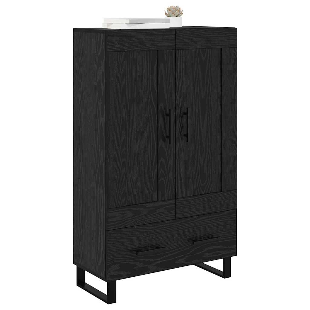 Highboard Black Oak 69.5 x 31 x 115 cm Engineered Wood