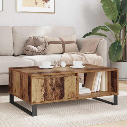 Coffee Table Old Wood 90 x 60 x 35 cm Engineered Wood