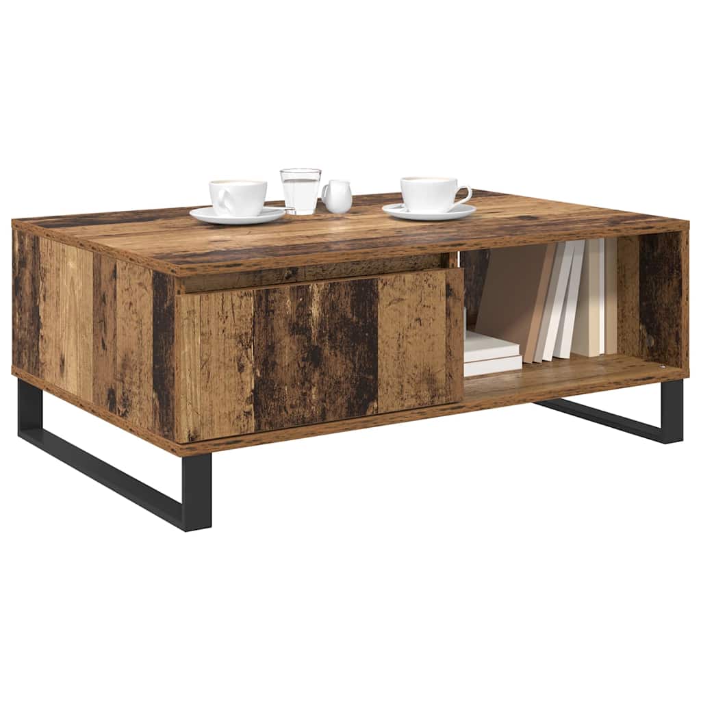 Coffee Table Old Wood 90 x 60 x 35 cm Engineered Wood