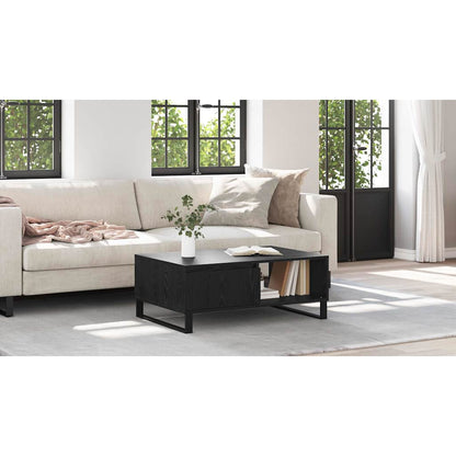 Coffee Table Black Oak 90 x 60 x 35 cm Engineered Wood