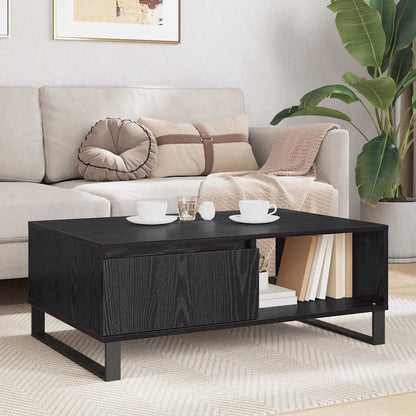 Coffee Table Black Oak 90 x 60 x 35 cm Engineered Wood