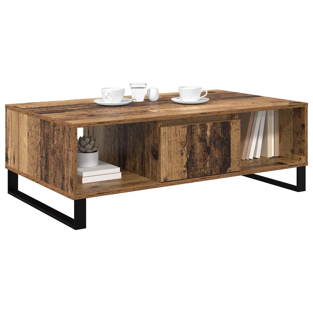Coffee Table Old Wood 104 x 60 x 35 cm Engineered Wood