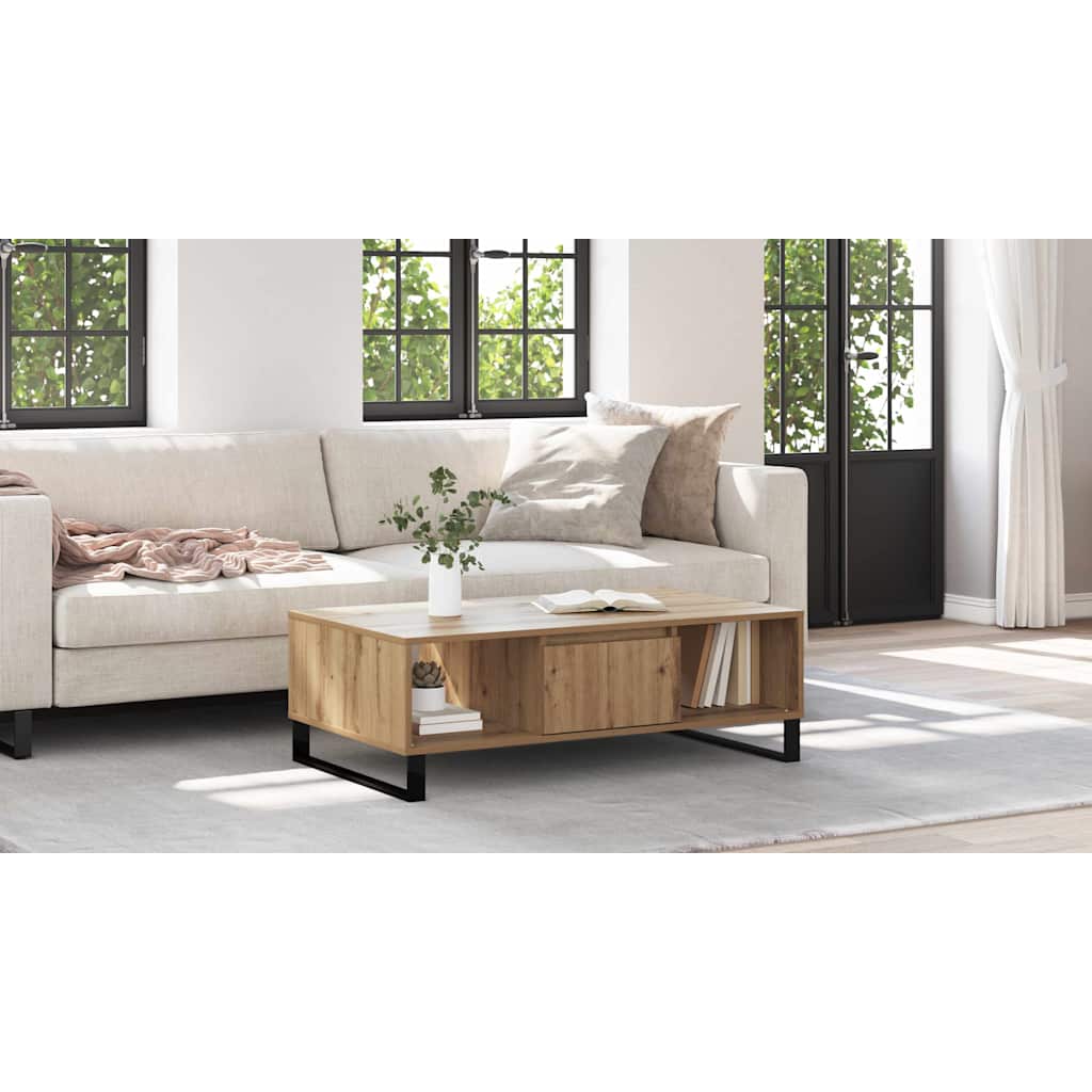 Coffee Table Artisan Oak 104 x 60 x 35 cm Engineered Wood