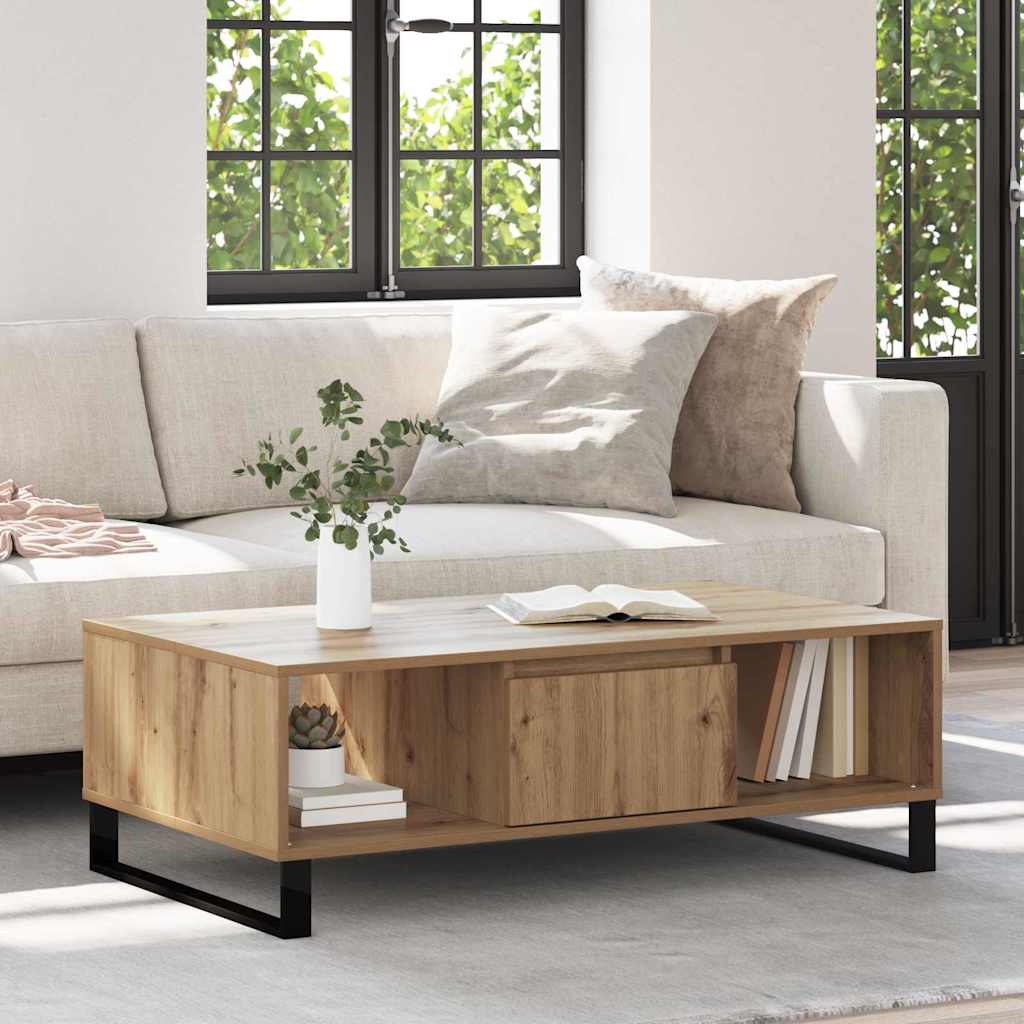 Coffee Table Artisan Oak 104 x 60 x 35 cm Engineered Wood