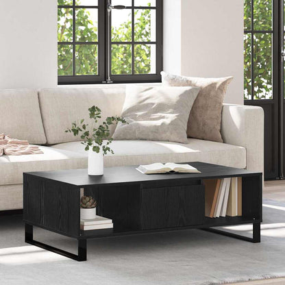 Coffee Table Black Oak 104 x 60 x 35 cm Engineered Wood