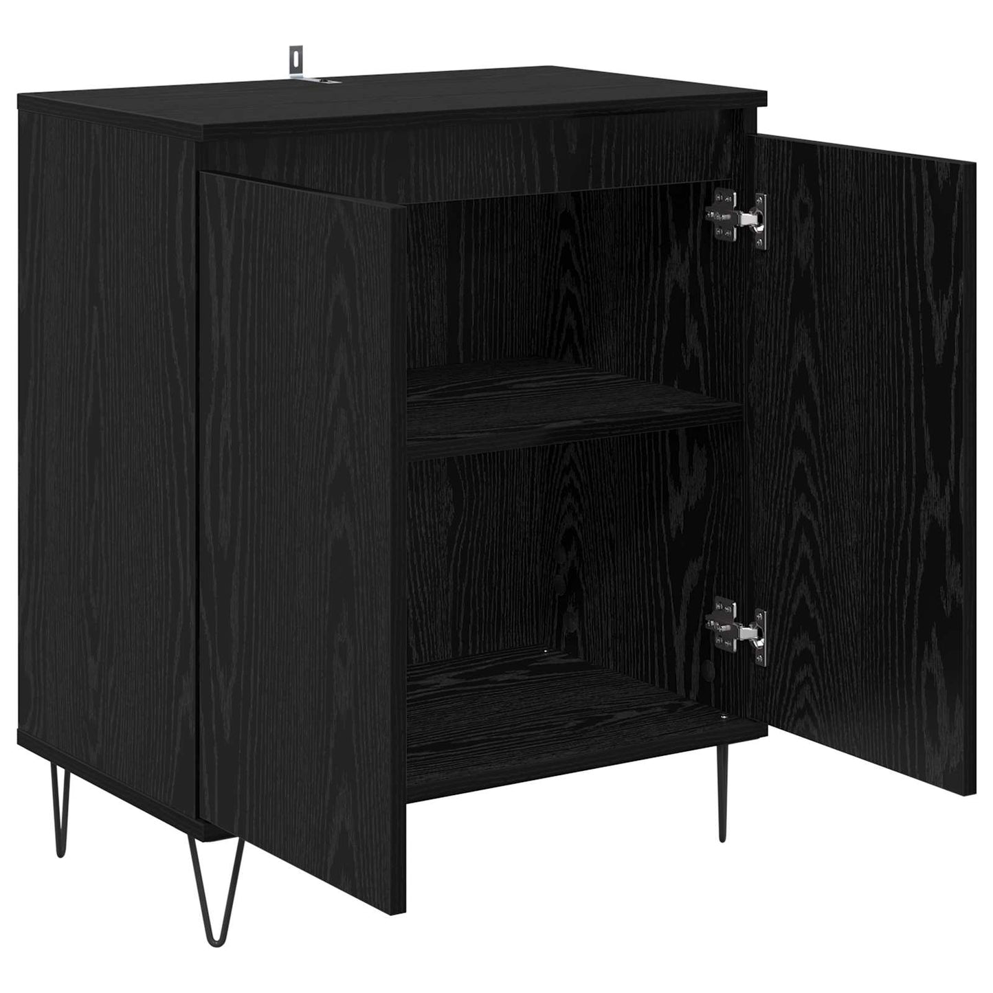 Sideboard Black Oak 60 x 35 x 70 cm Engineered Wood