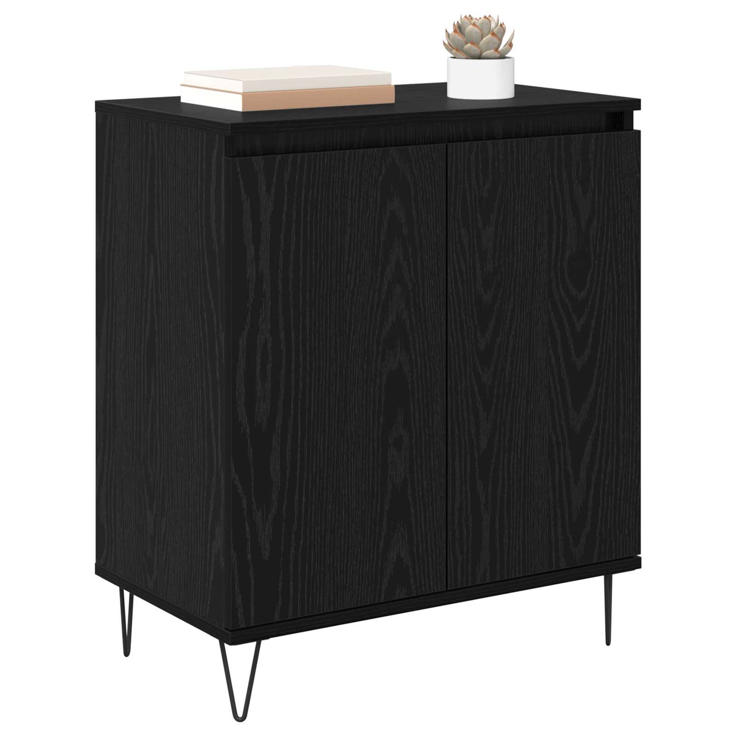 Sideboard Black Oak 60 x 35 x 70 cm Engineered Wood