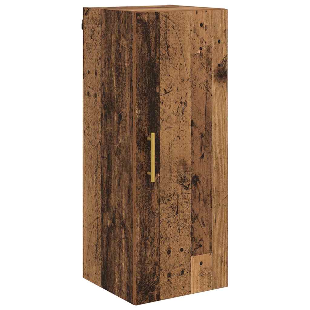 Wall Mounted Cabinet Old Wood 34.5 x 34 x 90 cm Engineered Wood