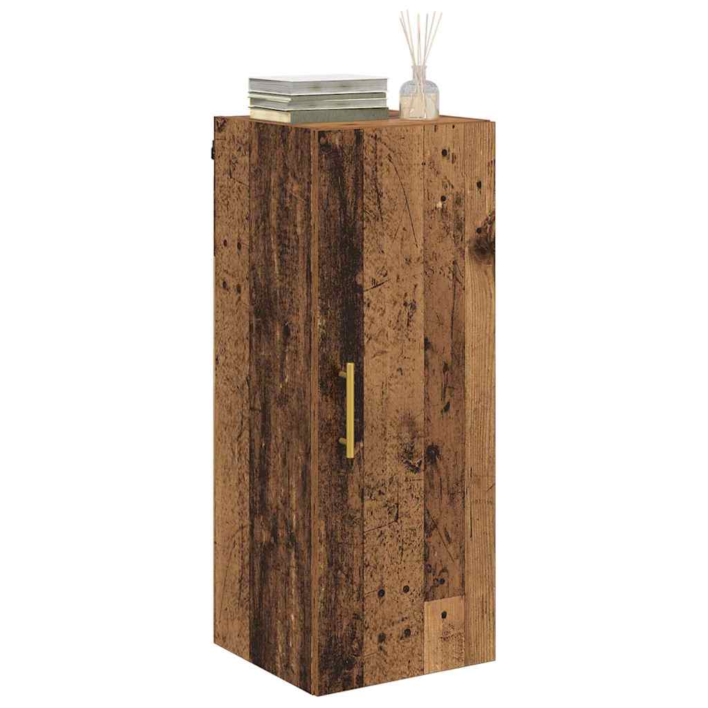 Wall Mounted Cabinet Old Wood 34.5 x 34 x 90 cm Engineered Wood