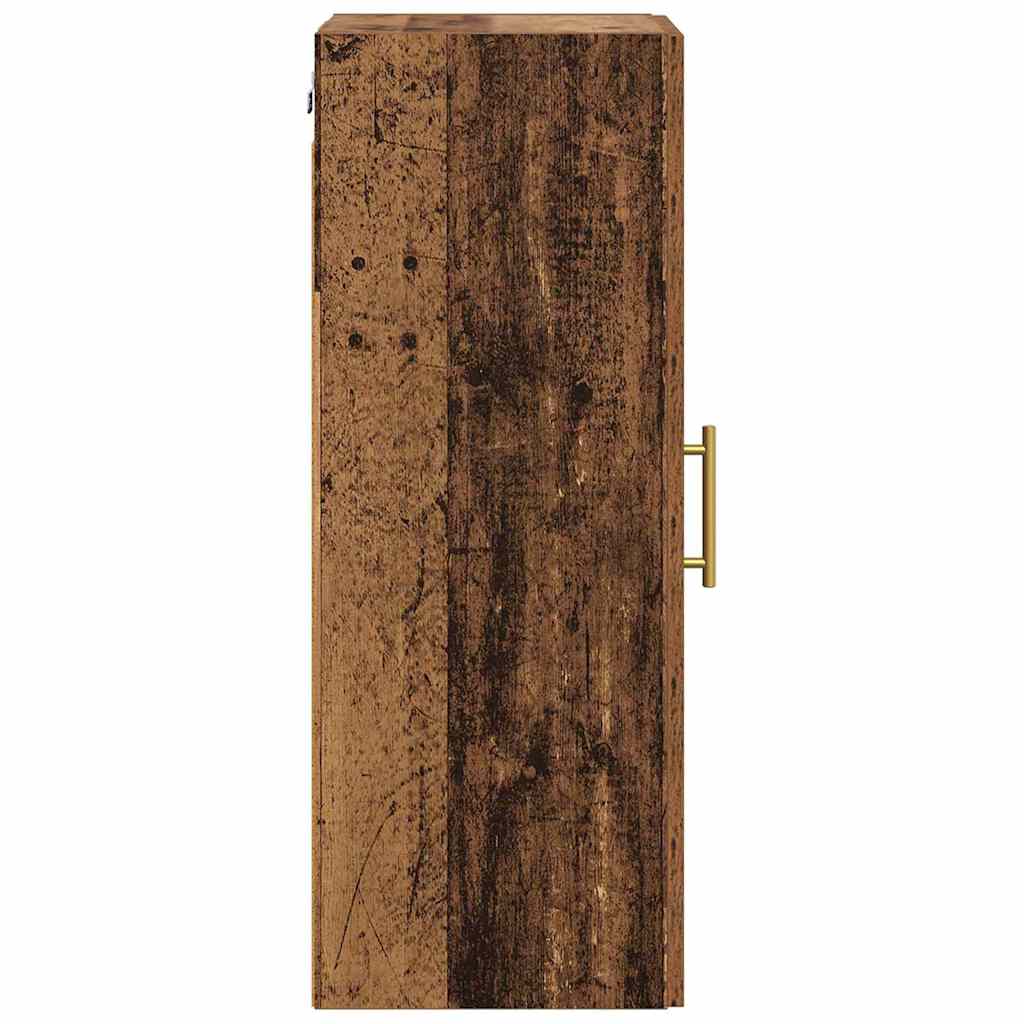Wall Mounted Cabinet Old Wood 34.5 x 34 x 90 cm Engineered Wood