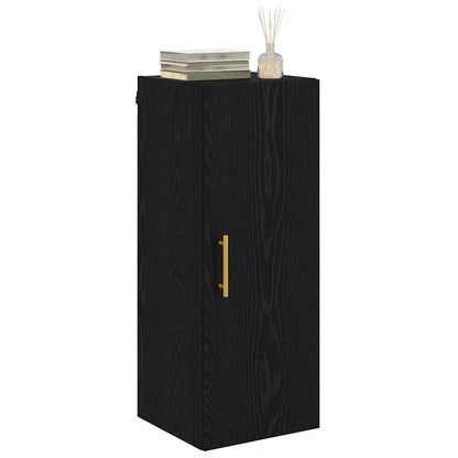 Wall Mounted Cabinet Black Oak 34.5 x 34 x 90 cm
