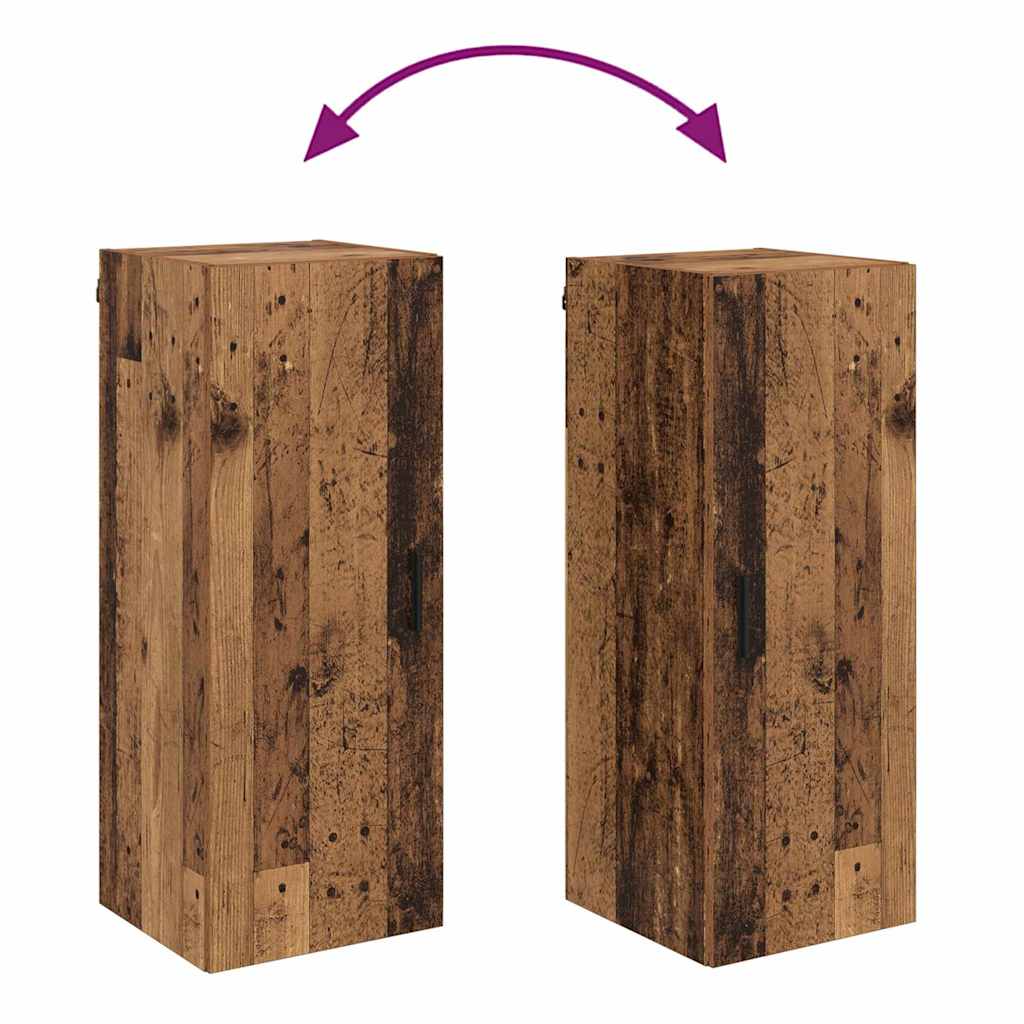 Wall Mounted Cabinet Old Wood 34.5 x 34 x 90 cm Engineered Wood