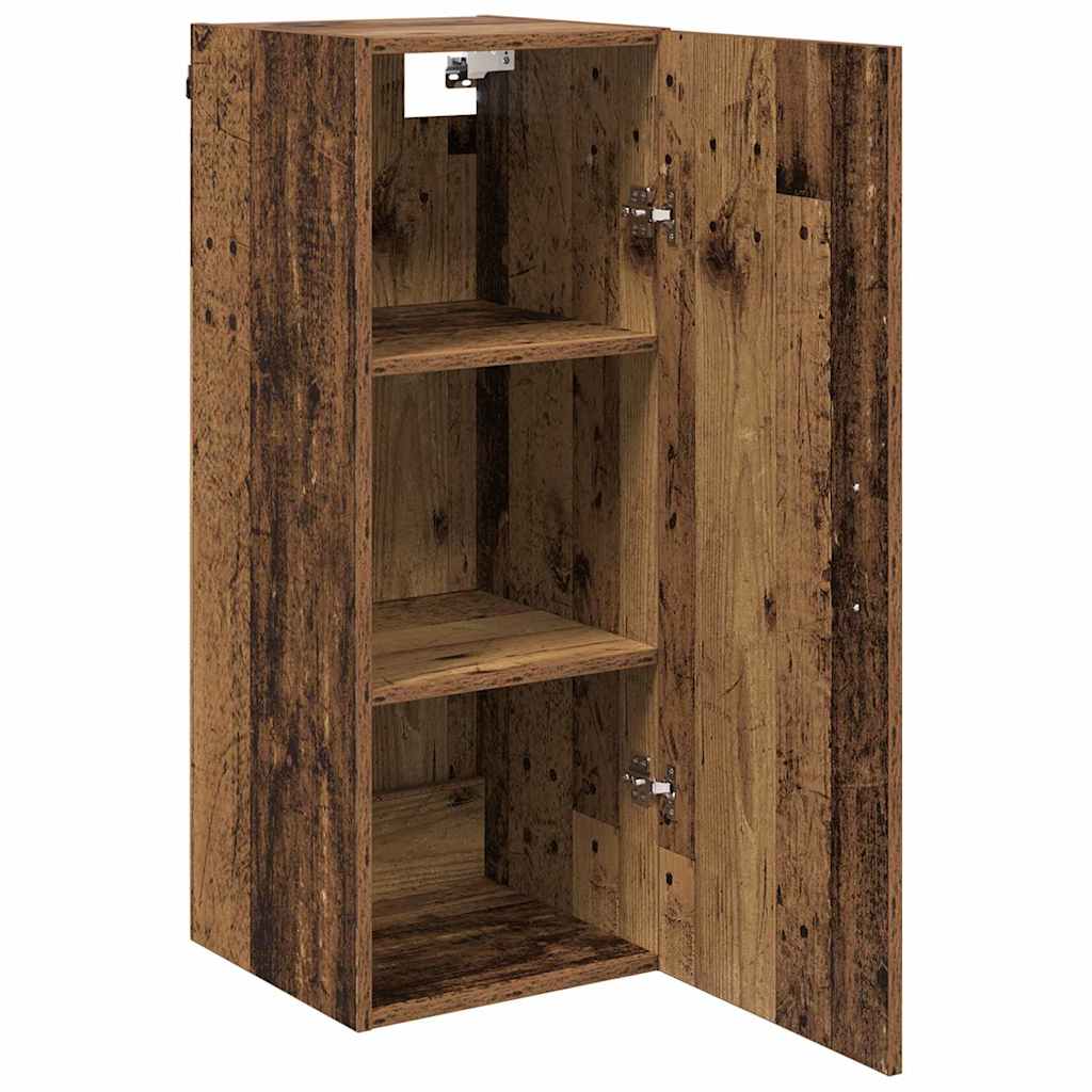 Wall Mounted Cabinet Old Wood 34.5 x 34 x 90 cm Engineered Wood