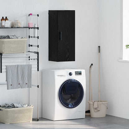 Wall Mounted Cabinet Black Oak 34.5 x 34 x 90 cm