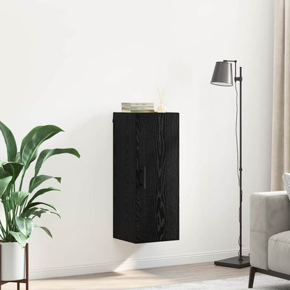 Wall Mounted Cabinet Black Oak 34.5 x 34 x 90 cm
