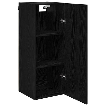 Wall Mounted Cabinet Black Oak 34.5 x 34 x 90 cm