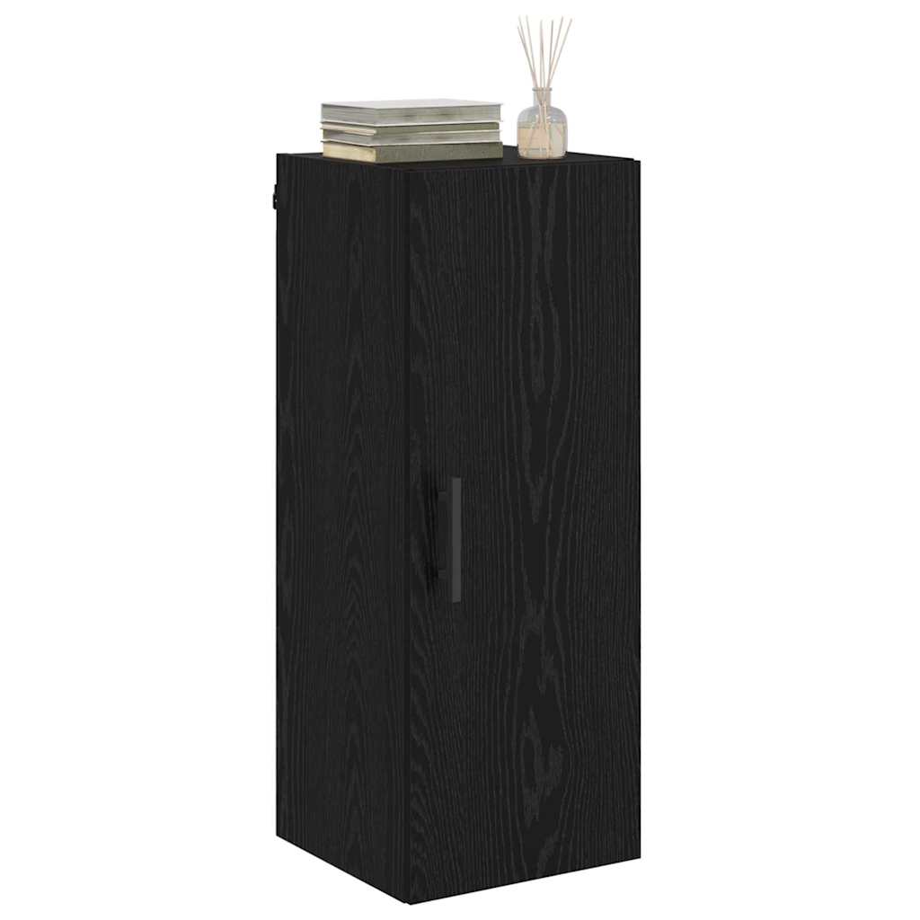 Wall Mounted Cabinet Black Oak 34.5 x 34 x 90 cm