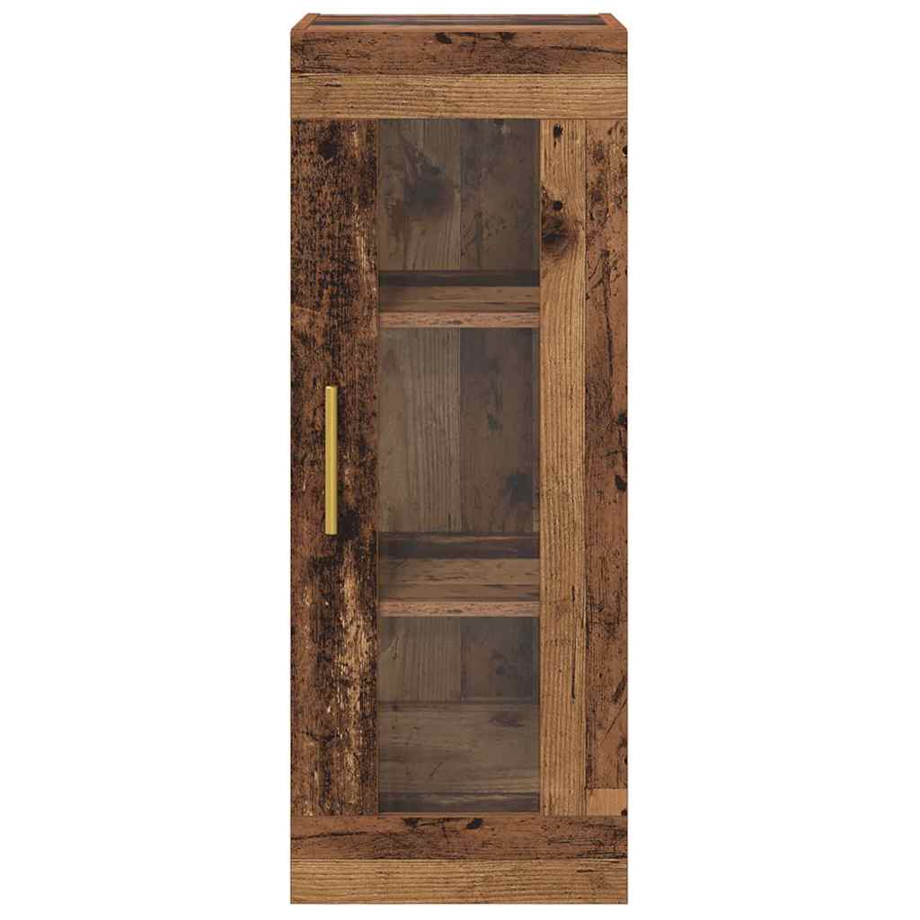 Wall Mounted Cabinet Old Wood 34.5 x 34 x 90 cm