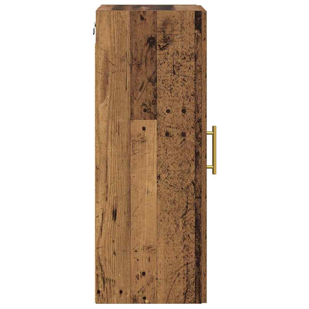 Wall Mounted Cabinet Old Wood 34.5 x 34 x 90 cm