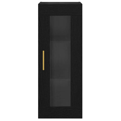 Wall Mounted Cabinet Black Oak 34.5 x 34 x 90 cm