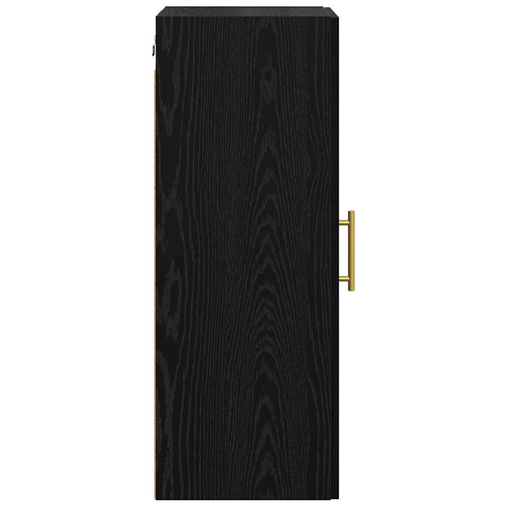 Wall Mounted Cabinet Black Oak 34.5 x 34 x 90 cm