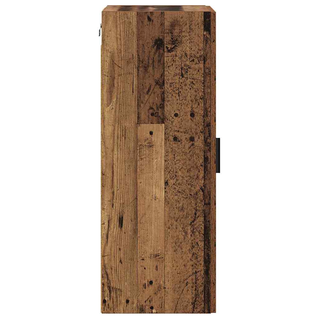 Wall Mounted Cabinet Old Wood 34.5 x 34 x 90 cm