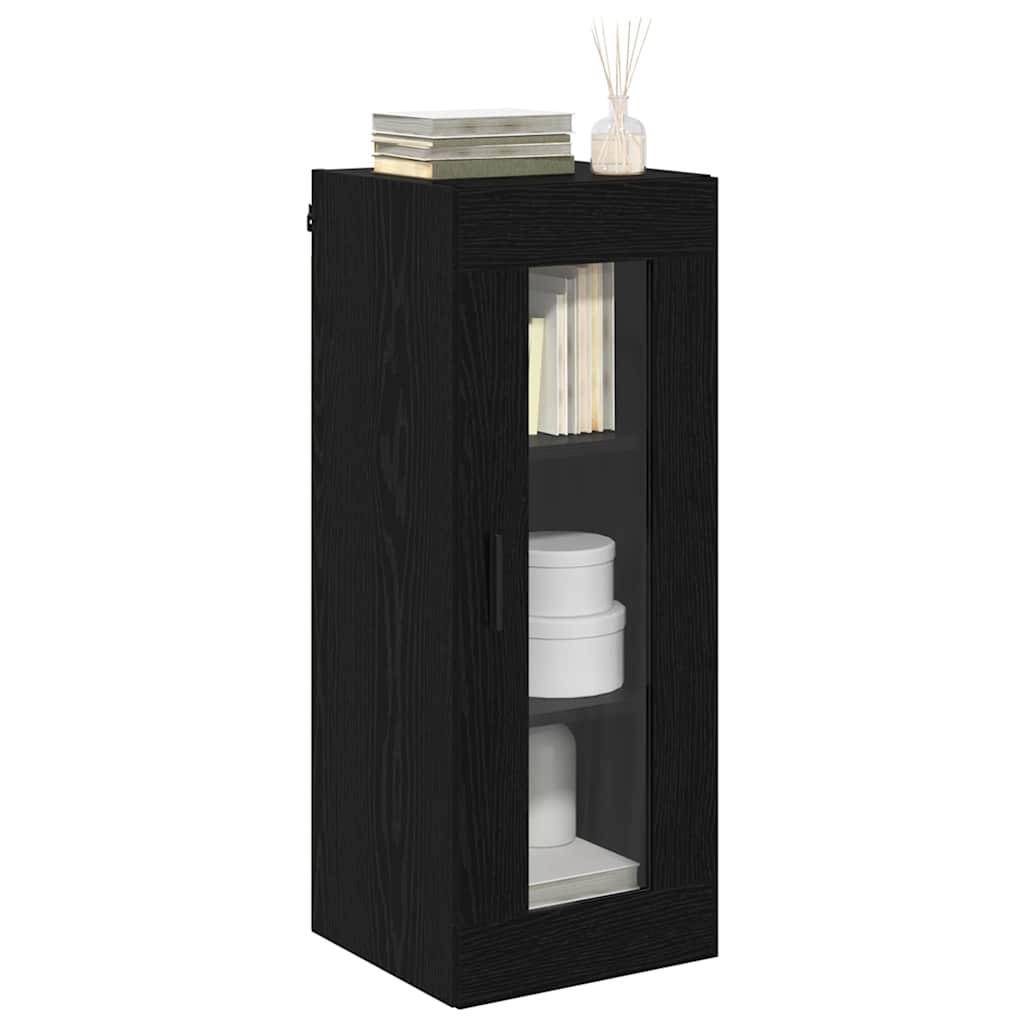 Wall Mounted Cabinet Black Oak 34.5 x 34 x 90 cm
