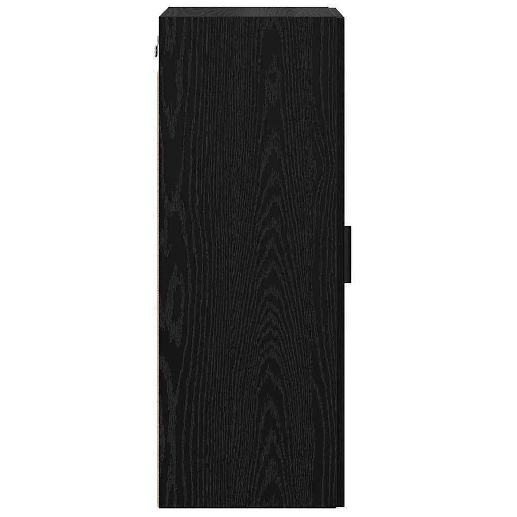 Wall Mounted Cabinet Black Oak 34.5 x 34 x 90 cm