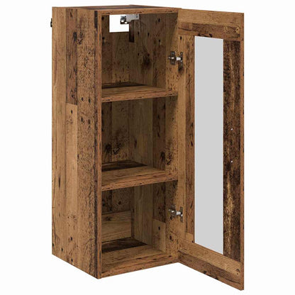 Wall Mounted Cabinet Old Wood 34.5 x 34 x 90 cm