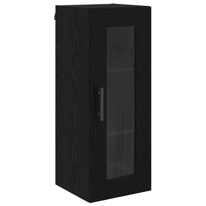 Wall Mounted Cabinet Black Oak 34.5 x 34 x 90 cm