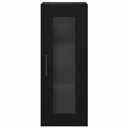 Wall Mounted Cabinet Black Oak 34.5 x 34 x 90 cm
