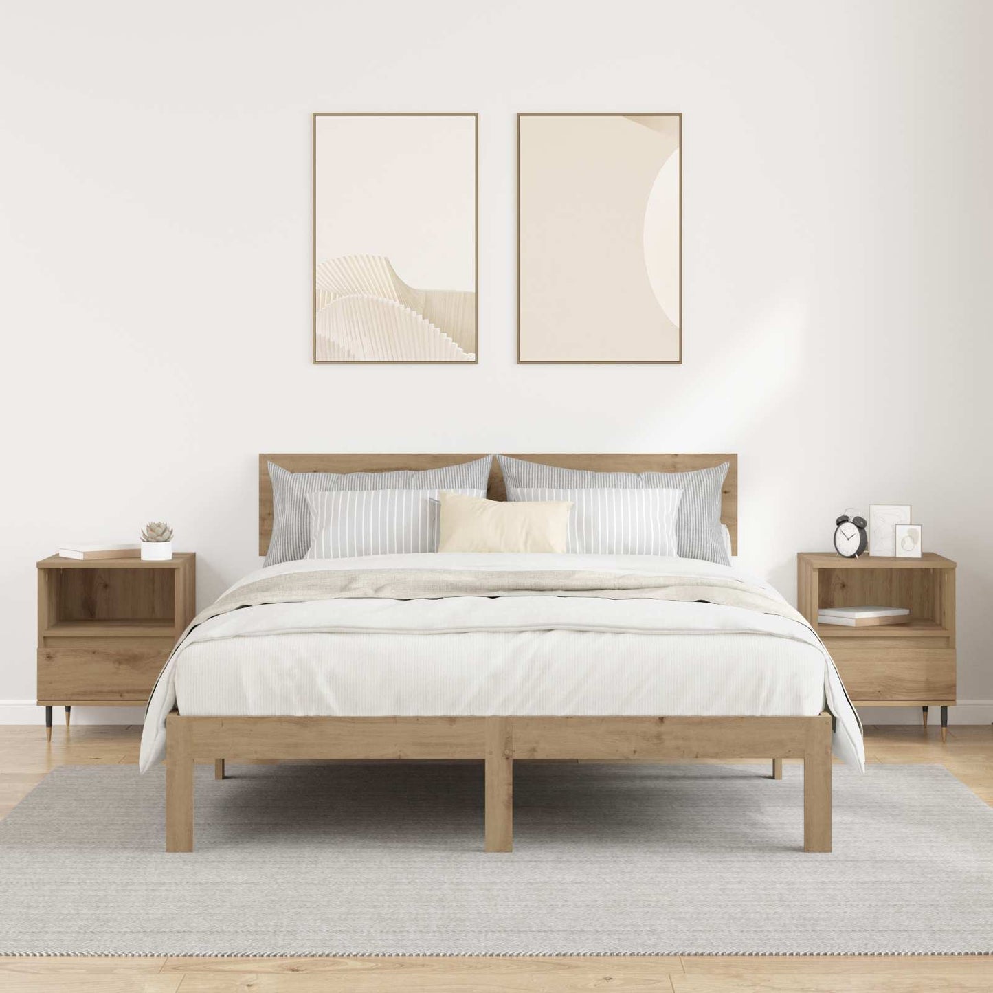 Bedside Cabinet with Drawer 2 pcs Artisan Oak 40 x 35 x 50 cm