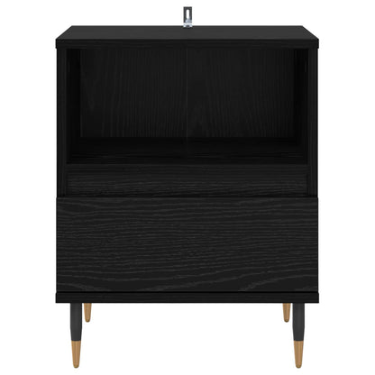 Bedside Cabinet Black Oak 40 x 35 x 50 cm Engineered Wood