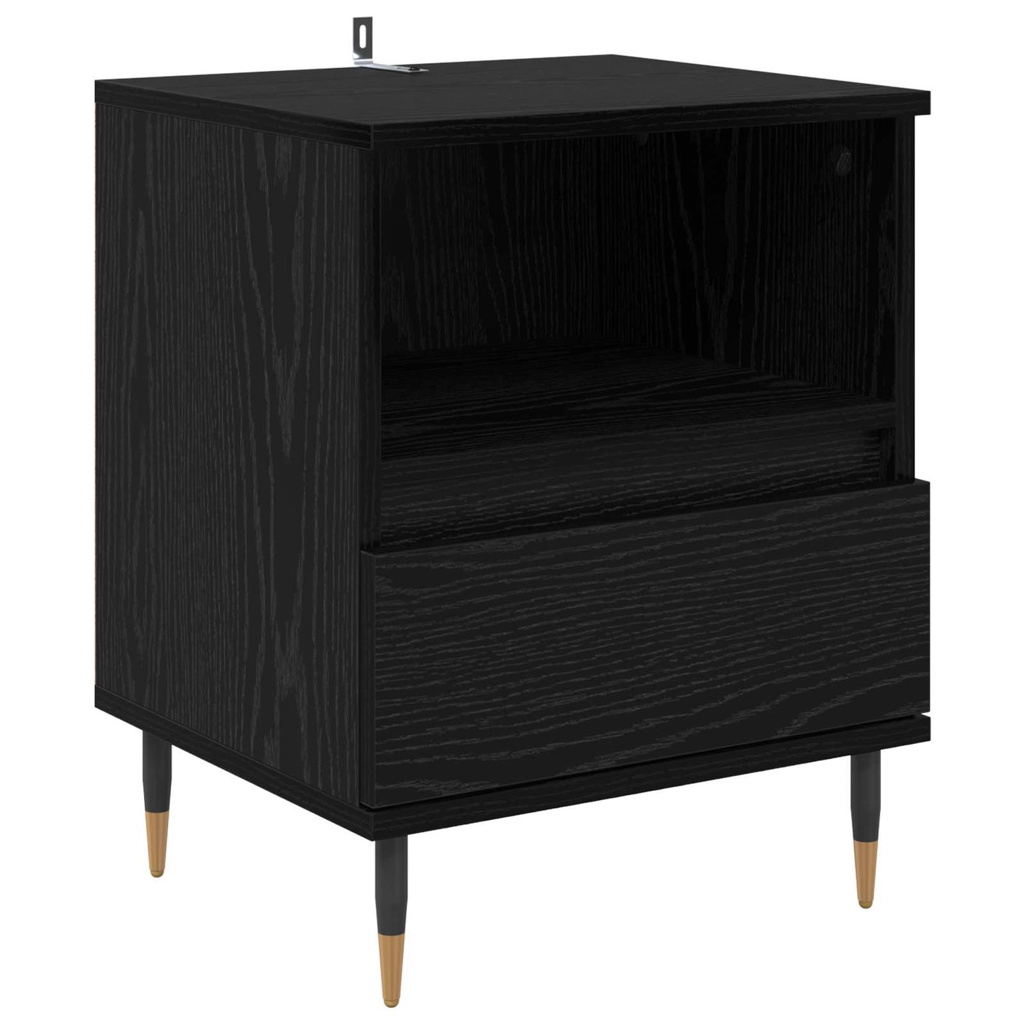 Bedside Cabinet 2 pcs Black Oak 40 x 35 x 50 cm Engineered Wood