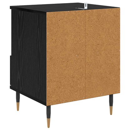 Bedside Cabinet 2 pcs Black Oak 40 x 35 x 50 cm Engineered Wood