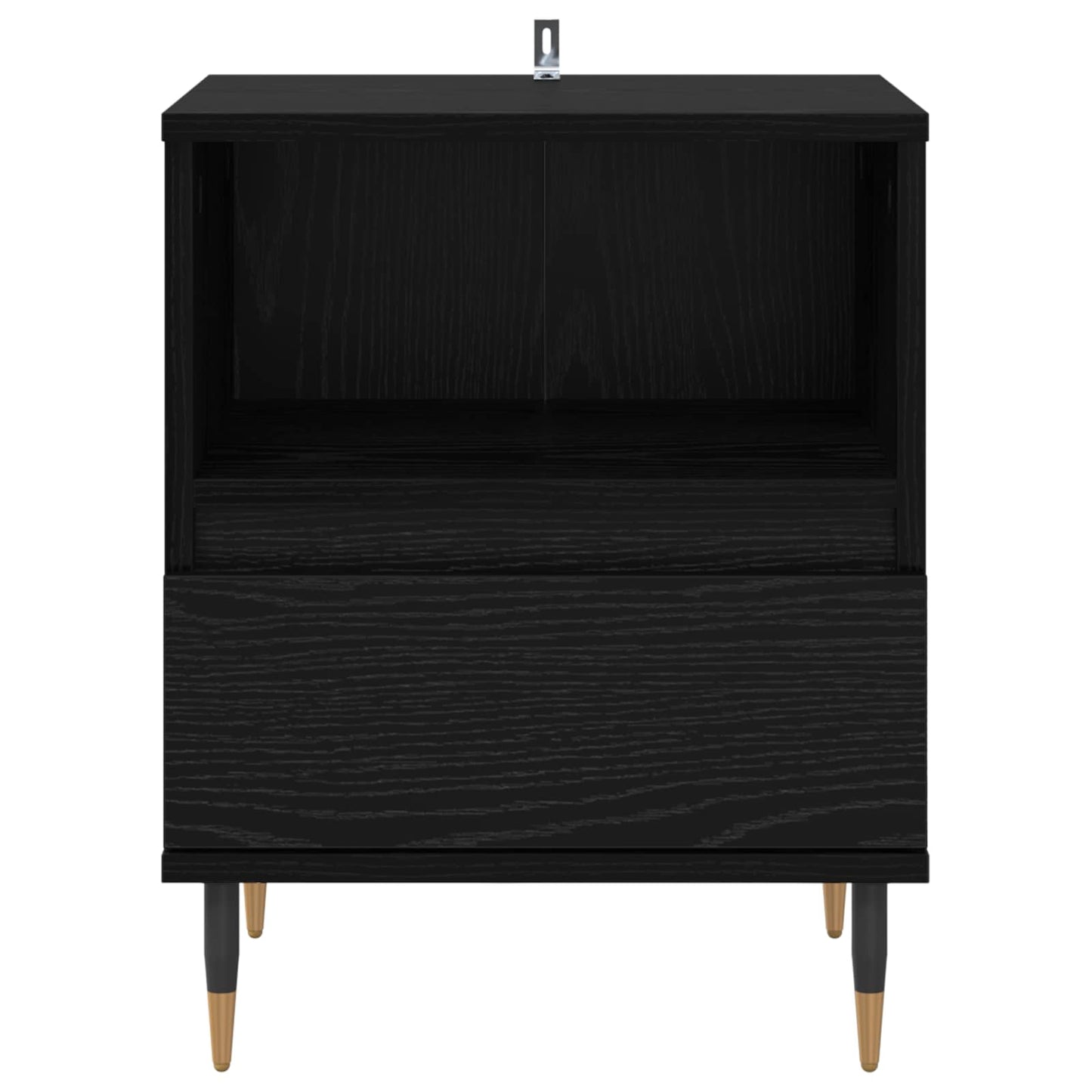 Bedside Cabinet 2 pcs Black Oak 40 x 35 x 50 cm Engineered Wood