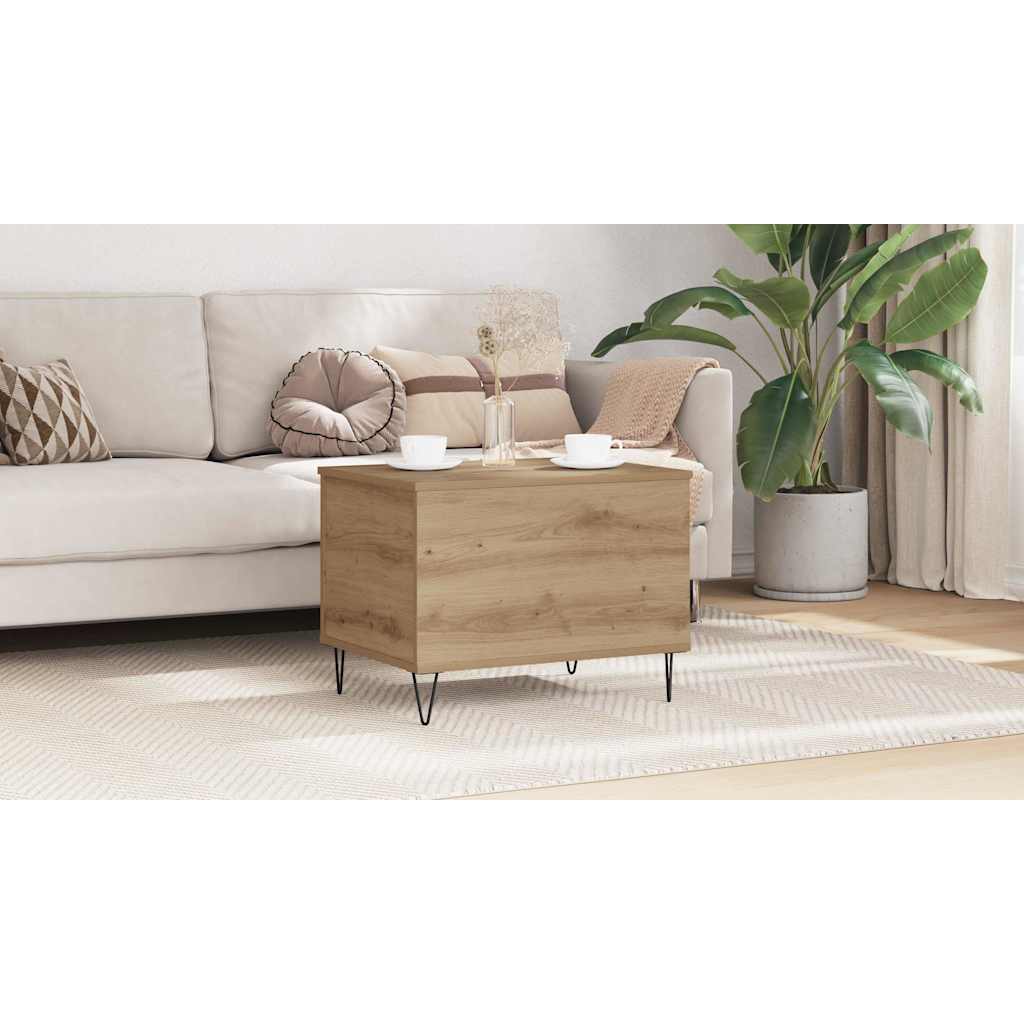 Coffee Table Artisan Oak 60 x 44.5 x 45 cm Engineered Wood