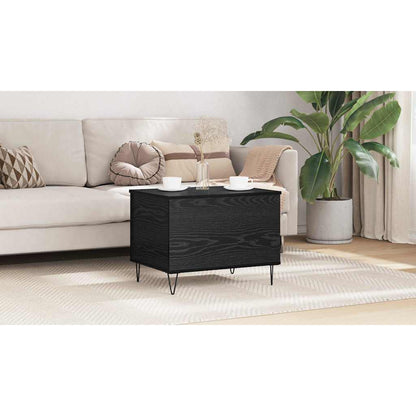 Coffee Table Black Oak 60 x 44.5 x 45 cm Engineered Wood