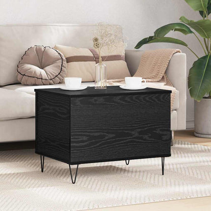 Coffee Table Black Oak 60 x 44.5 x 45 cm Engineered Wood