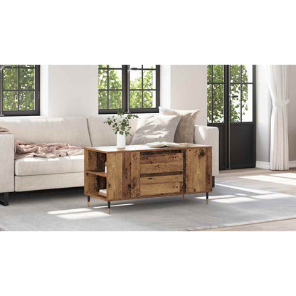 Coffee Table Old Wood 102 x 44.5 x 50 cm Engineered Wood
