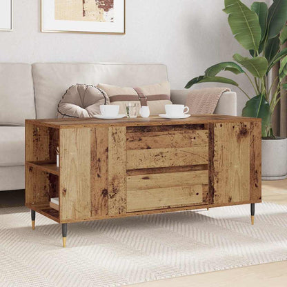 Coffee Table Old Wood 102 x 44.5 x 50 cm Engineered Wood
