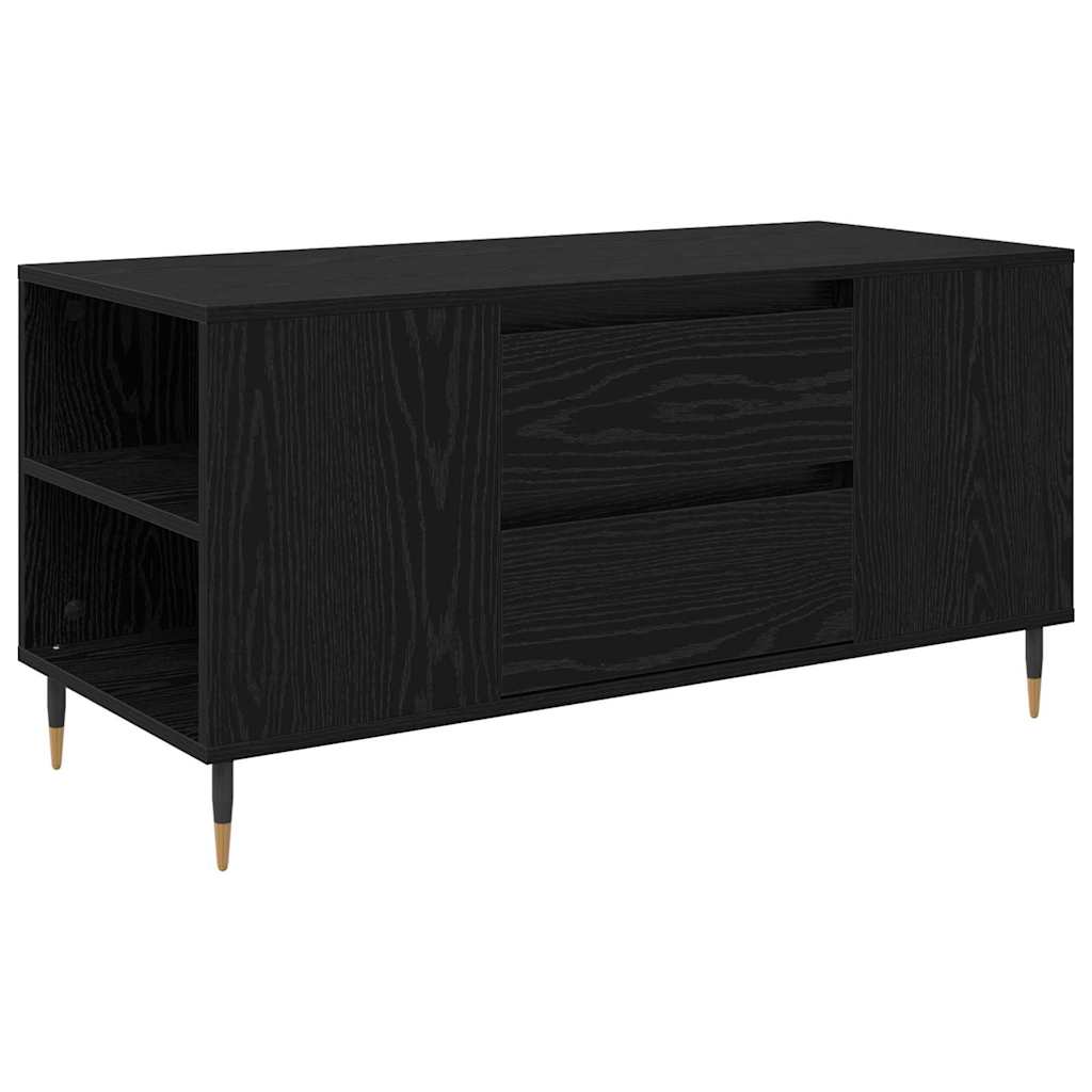Coffee Table Black Oak 102 x 44.5 x 50 cm Engineered Wood