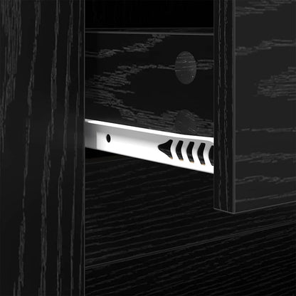 Coffee Table Black Oak 102 x 44.5 x 50 cm Engineered Wood