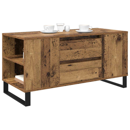 Coffee Table Old Wood 102 x 44.5 x 50 cm Engineered Wood