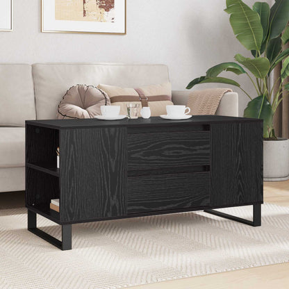 Coffee Table Black Oak 102 x 44.5 x 50 cm Engineered Wood