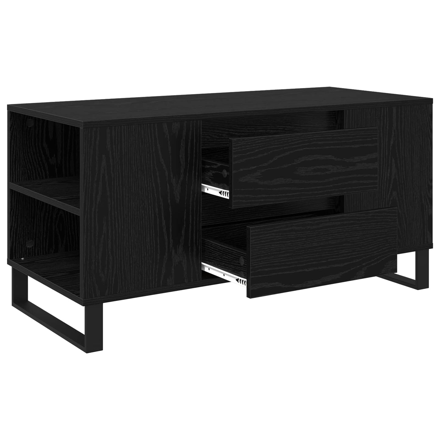 Coffee Table Black Oak 102 x 44.5 x 50 cm Engineered Wood