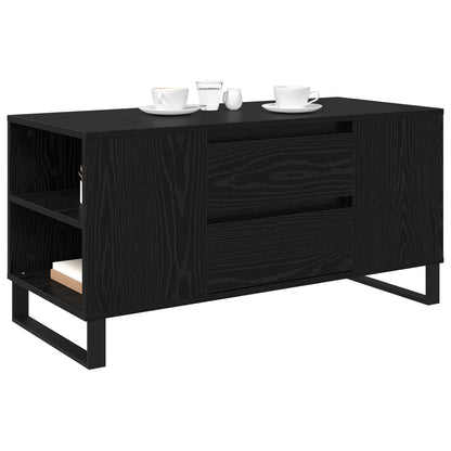 Coffee Table Black Oak 102 x 44.5 x 50 cm Engineered Wood