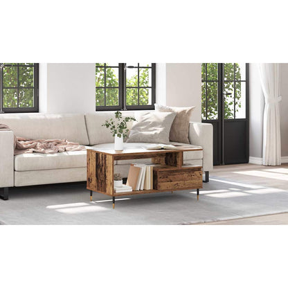 Coffee Table Old Wood 90 x 49 x 45 cm Engineered Wood